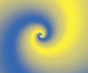 Abstract Yellow & Blue Artwork